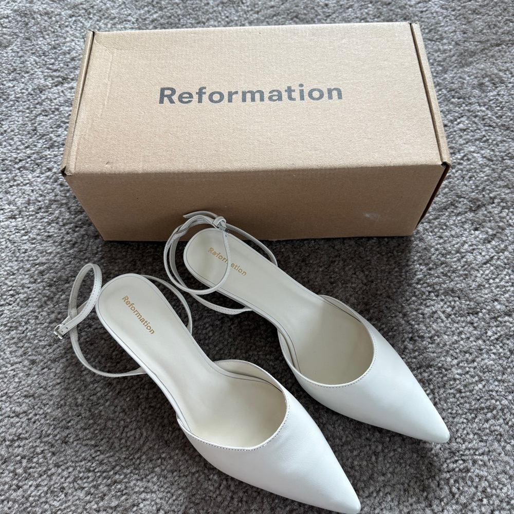 Reformation Leather Wade Kitten Heel